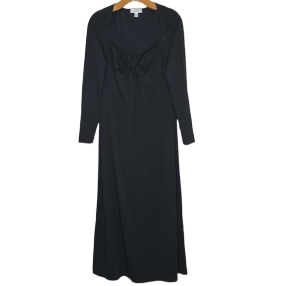 NWOT COS Halter Neck Maxi Dress Black Keyhole Convertible Minimalist Sz Medium - Picture 8 of 17